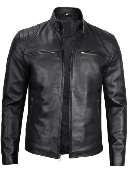 Shop Men’s Black Motorcycle Leather Jacket – Classic Style Meets Rugged Design