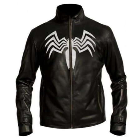 Shop Spiderman homecoming Venom Leather Jacket