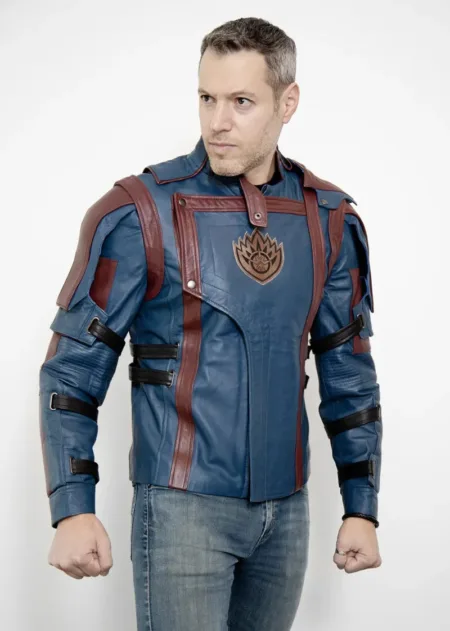 Shop Mens Galaxy Blue Outlaw Leather Jacket