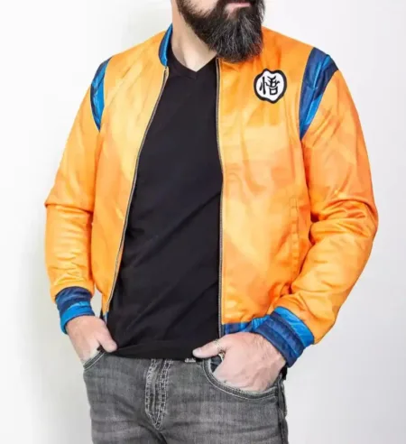 Shop Mens Goku Anime Orange Bomber Jacket